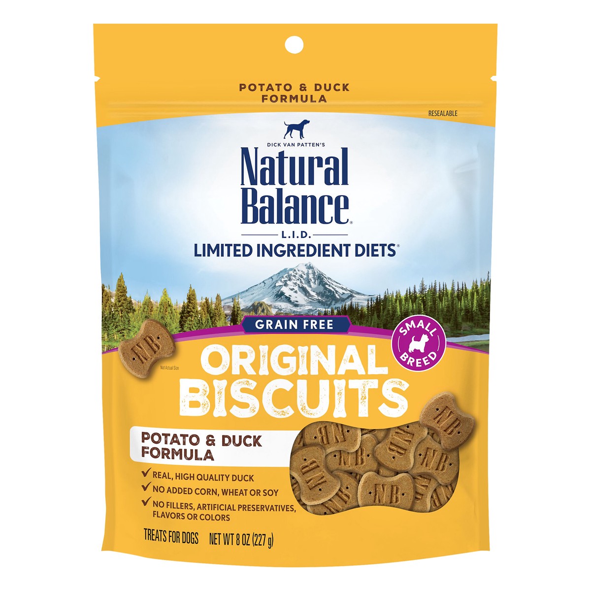 slide 1 of 5, Natural Balance L.I.T. Limited Ingredient Treats Potato & Duck Formula Small Breed Dry Dog Treats, 8-Ounce, 8 oz