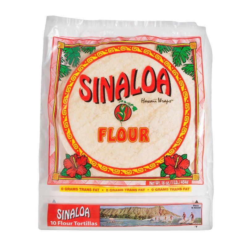 slide 1 of 1, Sinaloa Hawaii Wraps Flour Tortillas - 16oz/10ct, 10 ct; 16 oz