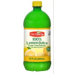 Our Family Juice Lemon - 15 oz