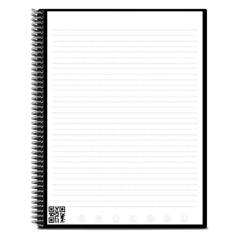 slide 6 of 7, Core Smart Spiral Reusable Notebook Lined 32 Pages 8.5"x11" Black - Rocketbook, 1 ct