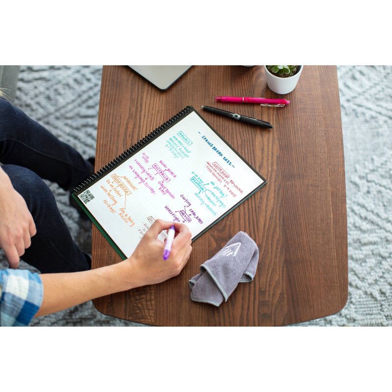 slide 5 of 7, Core Smart Spiral Reusable Notebook Lined 32 Pages 8.5"x11" Black - Rocketbook, 1 ct