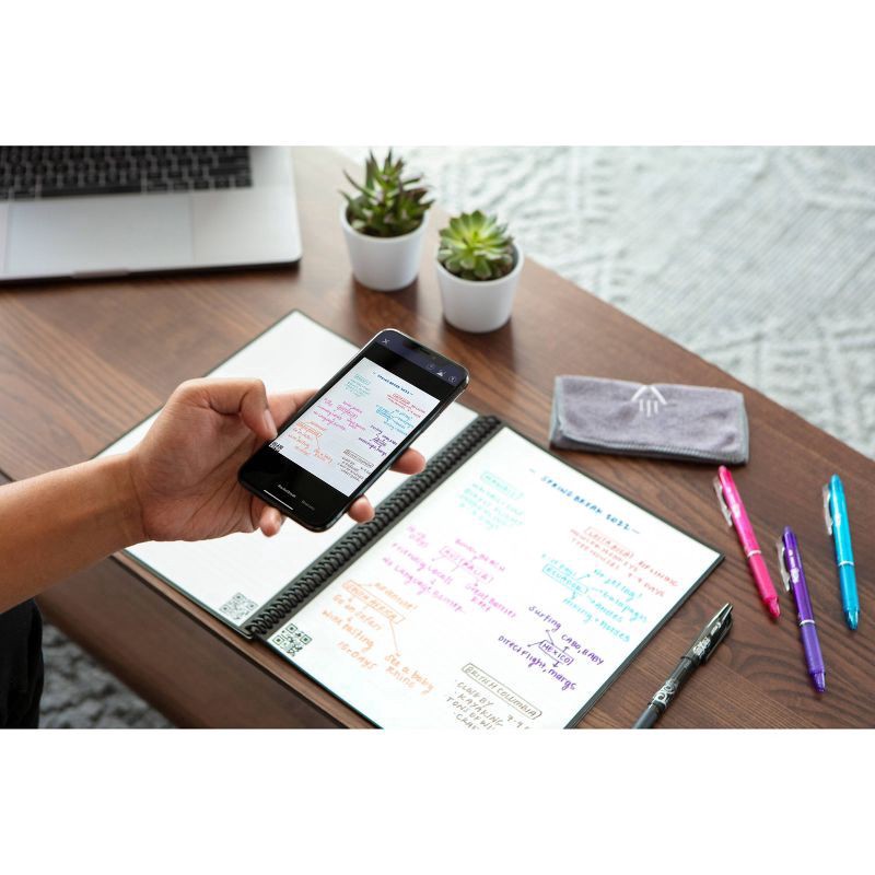 slide 7 of 7, Core Smart Spiral Reusable Notebook Lined 32 Pages 8.5"x11" Black - Rocketbook, 1 ct