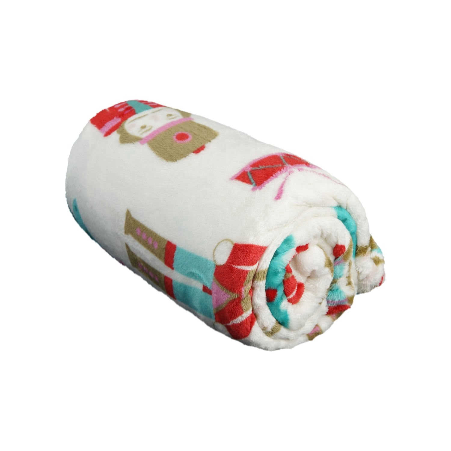 slide 3 of 3, Joyward Flannel Throw Blanket, Nutcrackers, 50 X 60 In, 1 ct