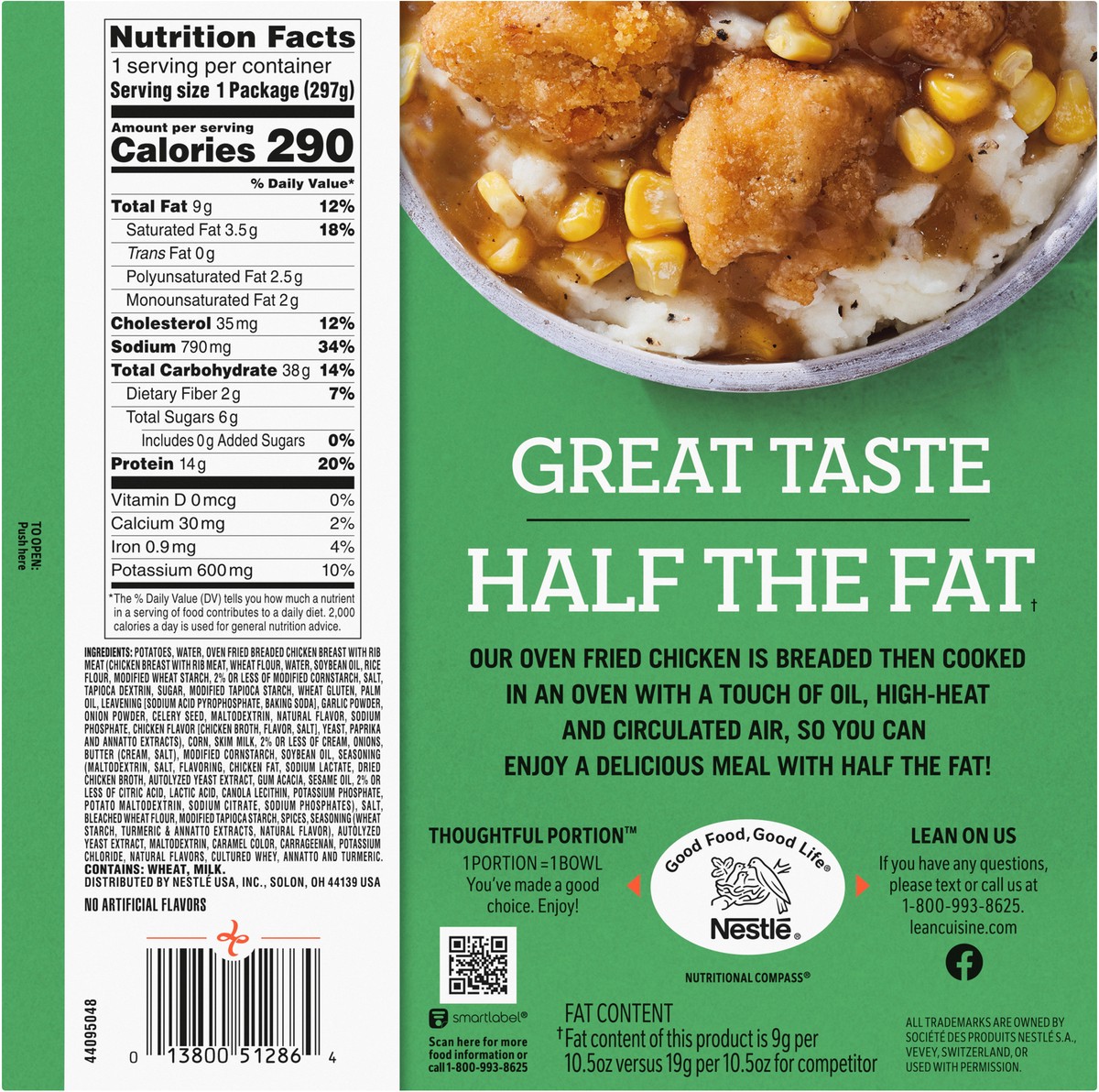 slide 3 of 8, Lean Cuisine Frozen Meal Oven Fried Chicken with Mashed Potatoes, Balance Bowls Microwave Meal, Frozen Fried Chicken Dinner, Frozen Dinner for One, 10.5 oz