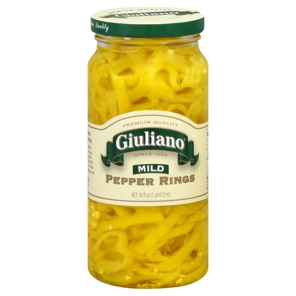 slide 1 of 1, Giuliano Mild Banana Pepper Rings, 16 oz