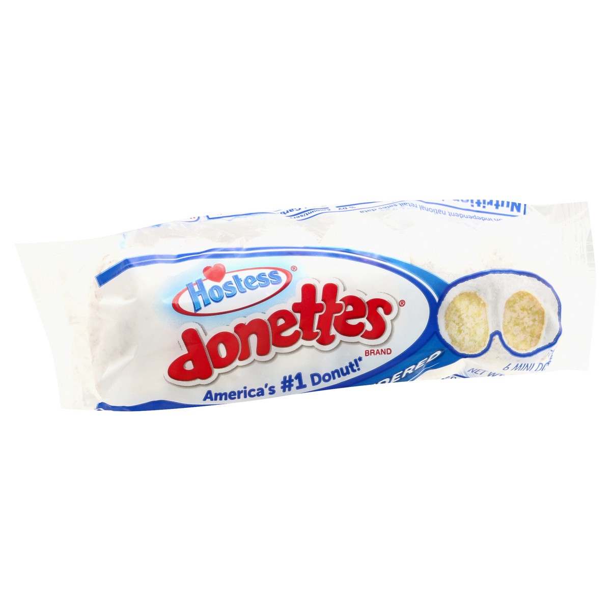 slide 4 of 9, HOSTESS Powdered Sugar DONETTES Single Serve, 6 Count, 3 oz, 6 ct