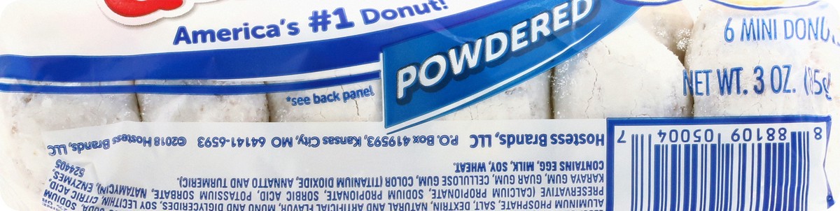 slide 8 of 9, HOSTESS Powdered Sugar DONETTES Single Serve, 6 Count, 3 oz, 6 ct