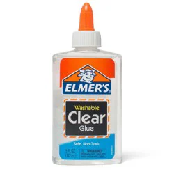 Elmer's 5oz Washable School Glue - Clear: Liquid Glue, Non-Toxic, Dries Clear, Ideal for Paper, Art & Stationery