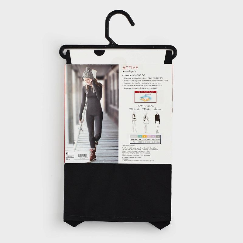 slide 7 of 8, Warm Essentials by Cuddl Duds Women's Active Thermal Crewneck Top - Black XL, 1 ct