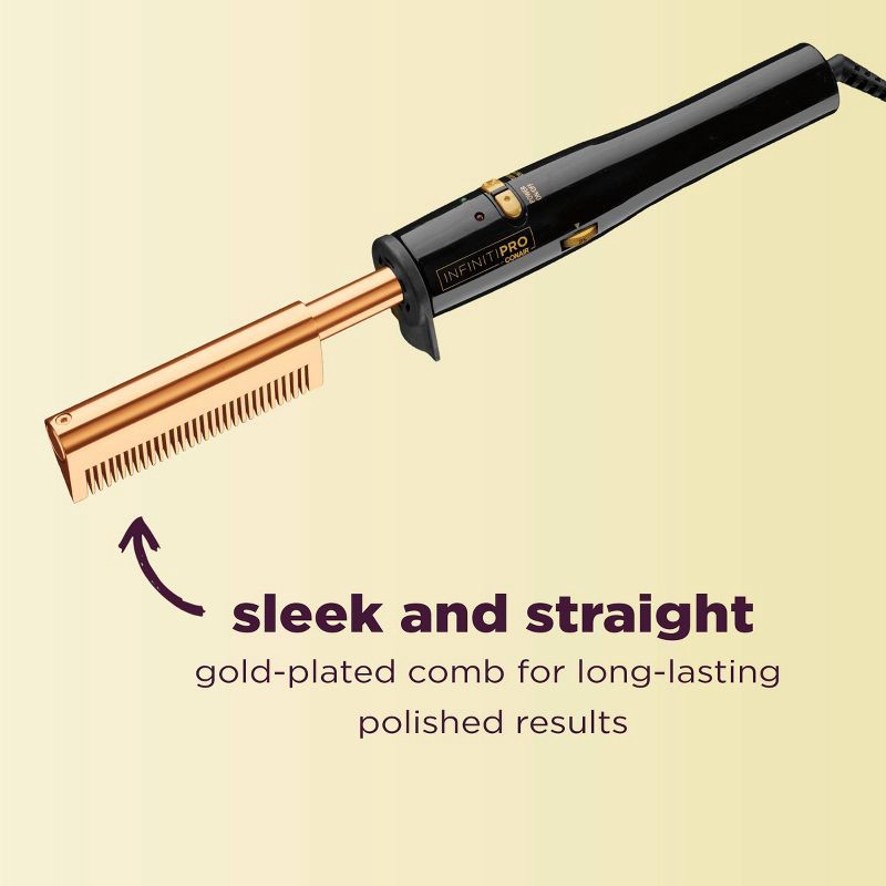 slide 5 of 9, Conair InfinitiPro Straightening Comb - Gold, 1 ct