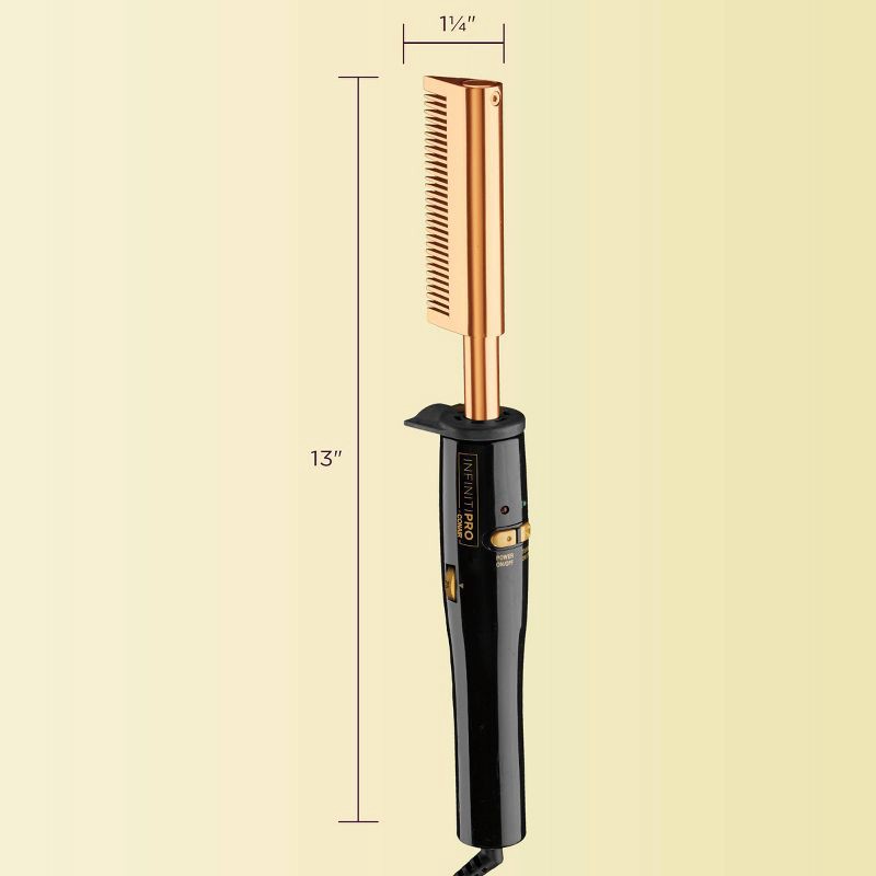 slide 8 of 9, Conair InfinitiPro Straightening Comb - Gold, 1 ct