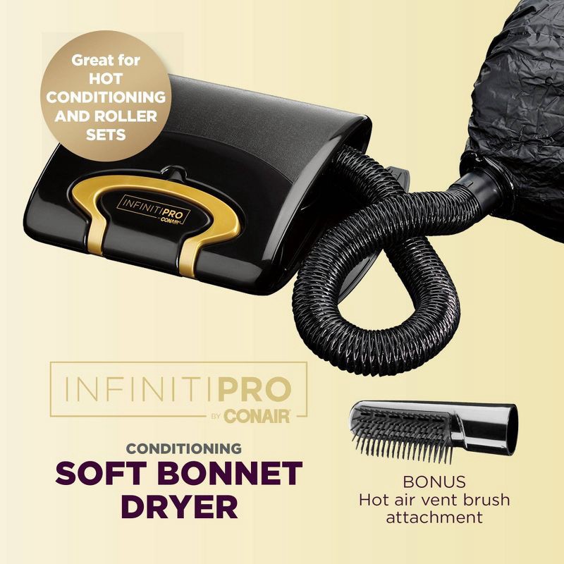 slide 5 of 13, Conair InfintiPro Soft Bonnet Hair Dryer - Gold, 1 ct