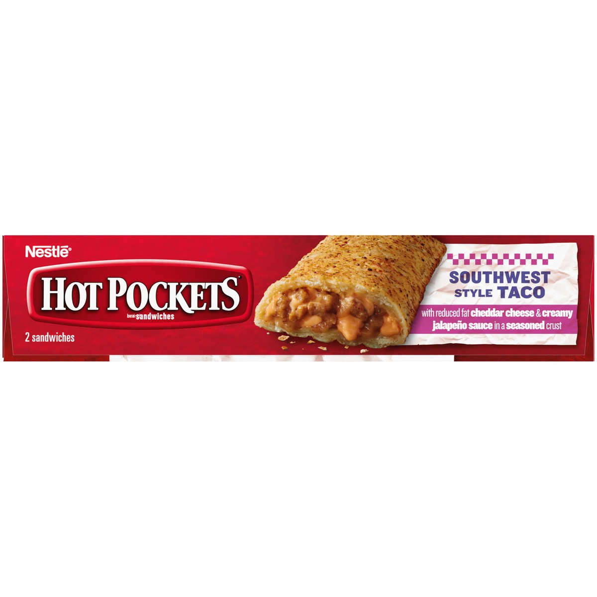 slide 11 of 13, Hot Pockets Frozen Snacks Southwest Style Taco Seasoned Crust Frozen Sandwiches, 8.5 oz