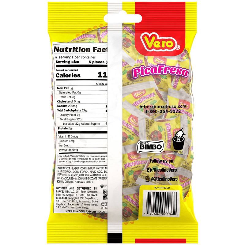 slide 2 of 4, Vero Pica Fresa Strawberry and Chili Chewy Candy - 30ct, 30 ct