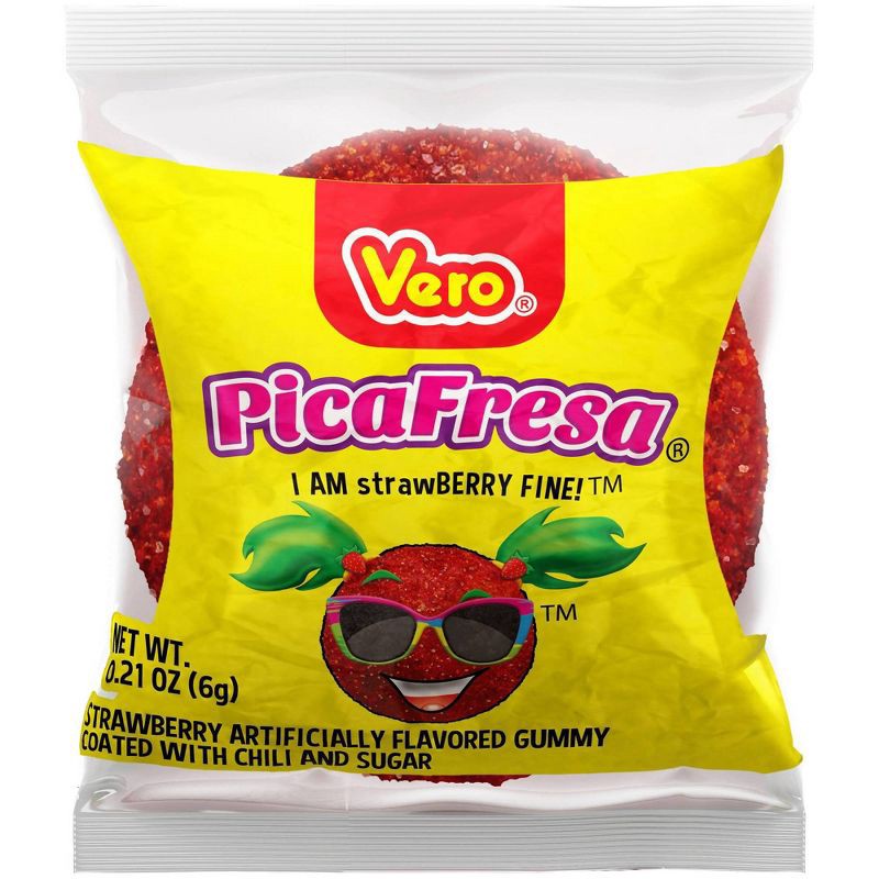 slide 3 of 4, Vero Pica Fresa Strawberry and Chili Chewy Candy - 30ct, 30 ct