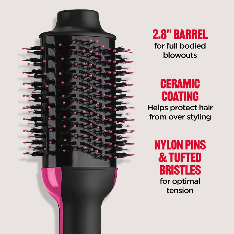 slide 4 of 10, Revlon One-Step Volumizer Hair Dryer and Hot Air Brush - Black, 1 ct