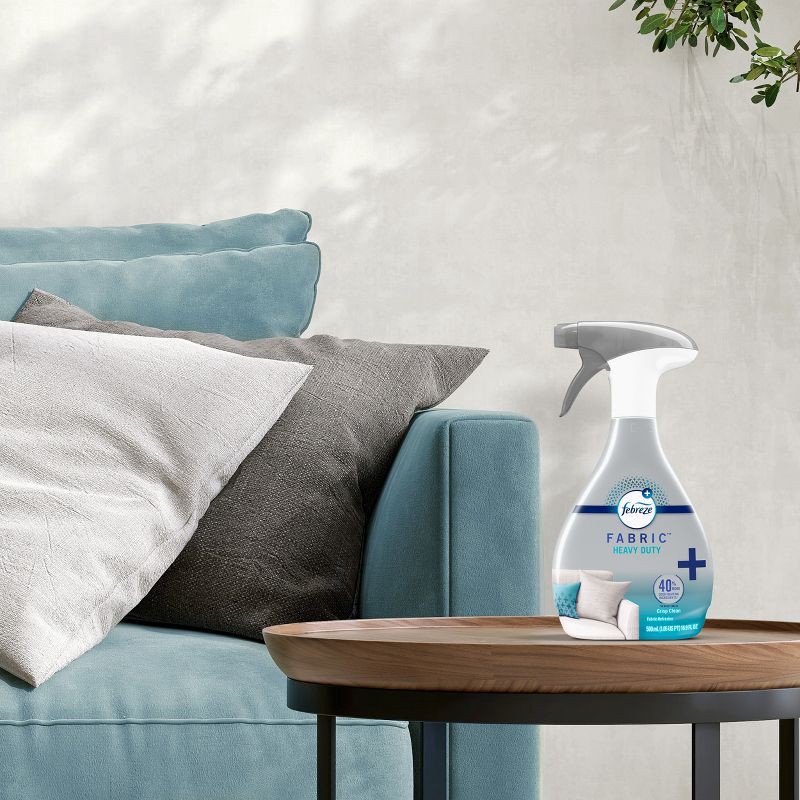 slide 2 of 13, Febreze Heavy Duty Odor-Fighting Fabric Refresher - Crisp Clean - 27 fl oz, 27 fl oz