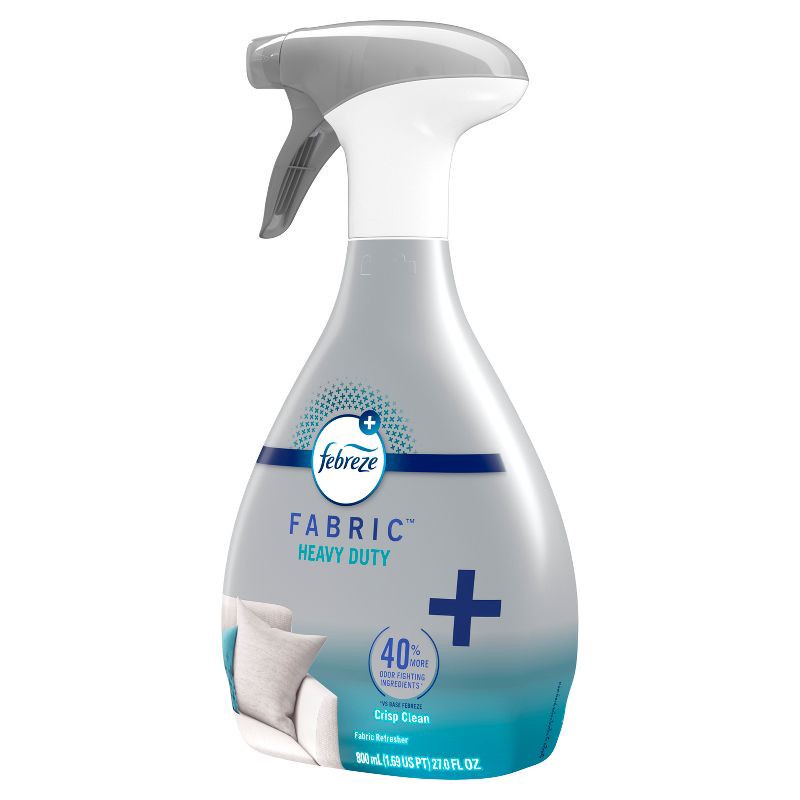 slide 12 of 13, Febreze Heavy Duty Odor-Fighting Fabric Refresher - Crisp Clean - 27 fl oz, 27 fl oz