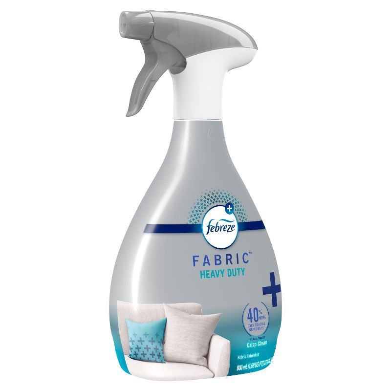 slide 11 of 13, Febreze Heavy Duty Odor-Fighting Fabric Refresher - Crisp Clean - 27 fl oz, 27 fl oz