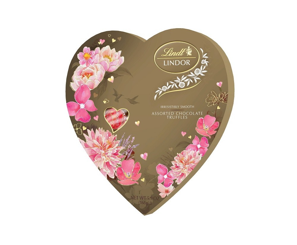 slide 2 of 2, Lindt Lindor Valentines Day Assorted Chocolate Truffles, 5.9 oz