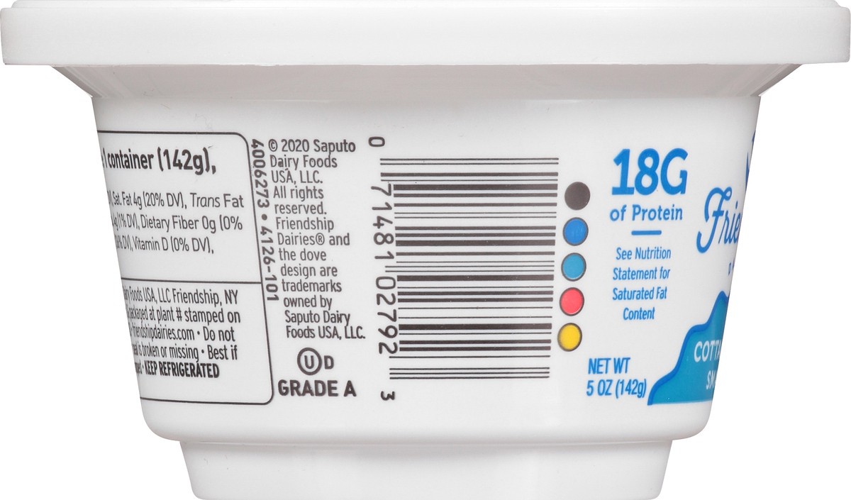 slide 7 of 9, Friendship Dairies 4% Milkfat California Style Small Curd Cottage Cheese 5 oz, 5 oz