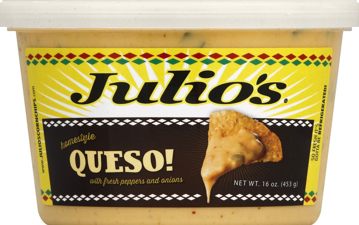 slide 3 of 3, Julio's Queso 16 oz, 16 oz