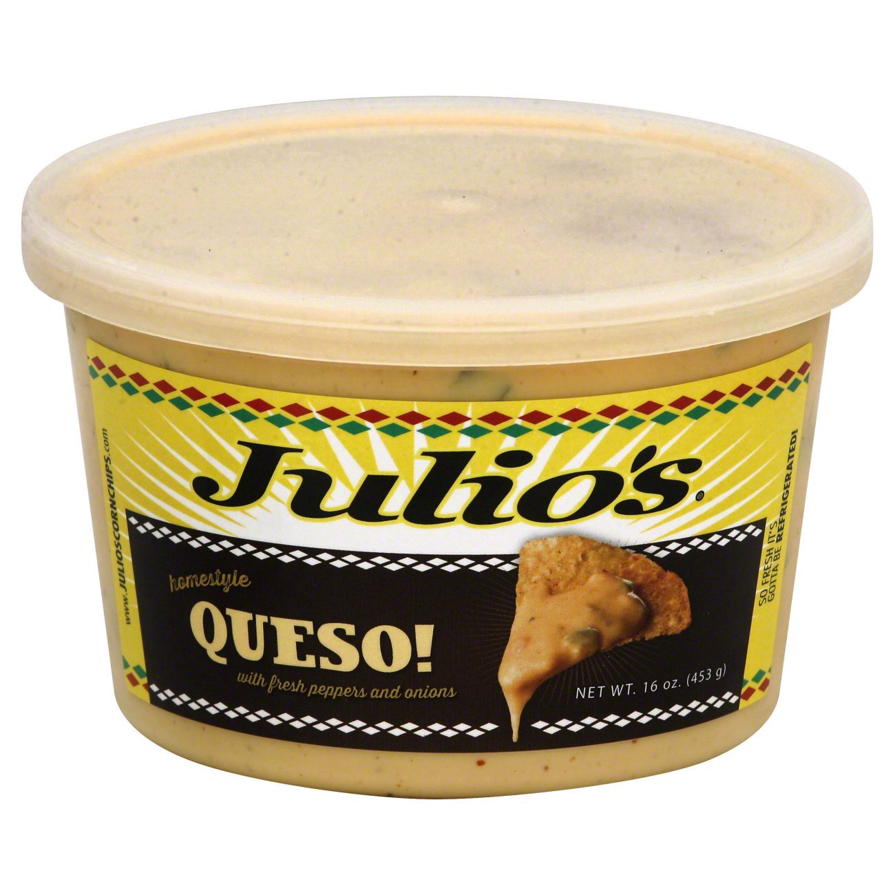 slide 1 of 3, Julio's Queso 16 oz, 16 oz