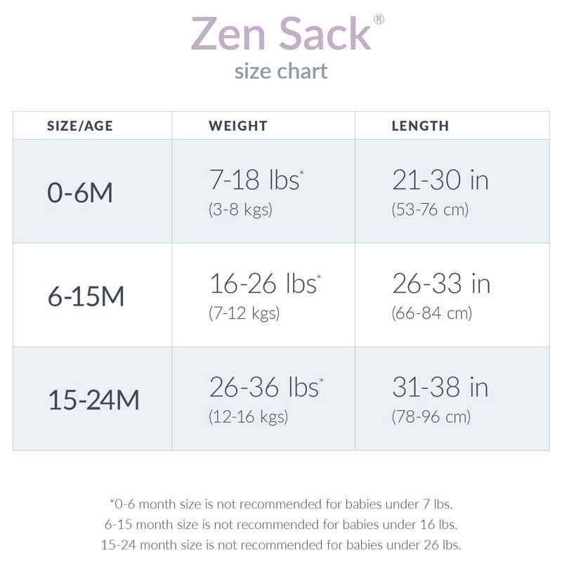slide 8 of 8, Nested Bean Zen Sack - Gently Weighted Wearable Blanket - Stardust Gray - 0-6 Months, 1 ct