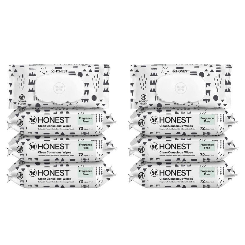 slide 10 of 15, The Honest Company Plant-Based Baby Wipes made with over 99% Water - Pattern Play - 576ct, 576 ct