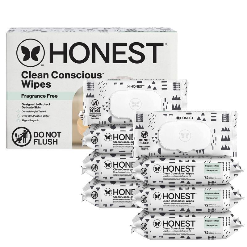 slide 1 of 15, The Honest Company Plant-Based Baby Wipes made with over 99% Water - Pattern Play - 576ct, 576 ct