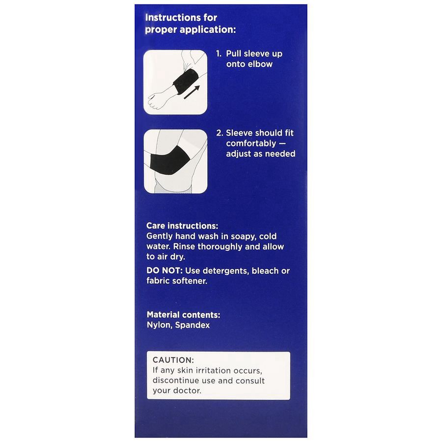 slide 4 of 5, Walgreens Elbow Sleeve with Variable Compression + Moderate Support Large-XLarge, 1 ct