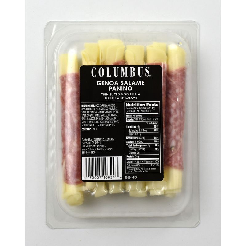 slide 2 of 5, Columbus Gluten Free Genoa Salame Panino - 3.9oz, 3.9 oz