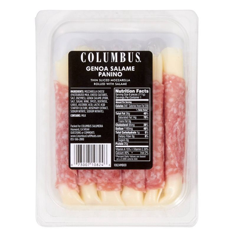 slide 2 of 3, Columbus Gluten Free Genoa Salame Panino - 3.9oz, 3.9 oz