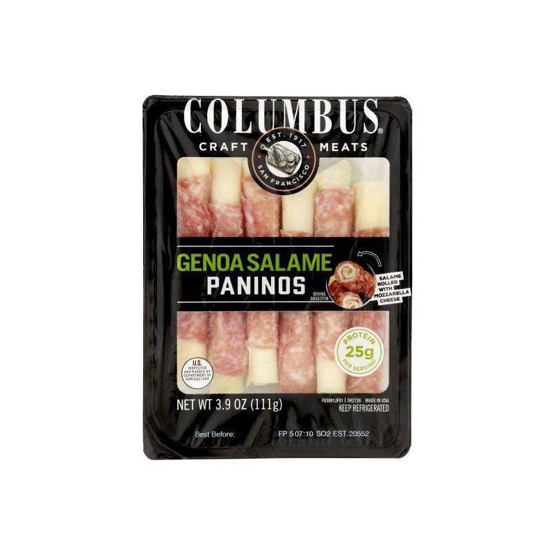 slide 1 of 5, Columbus Gluten Free Genoa Salame Panino - 3.9oz, 3.9 oz