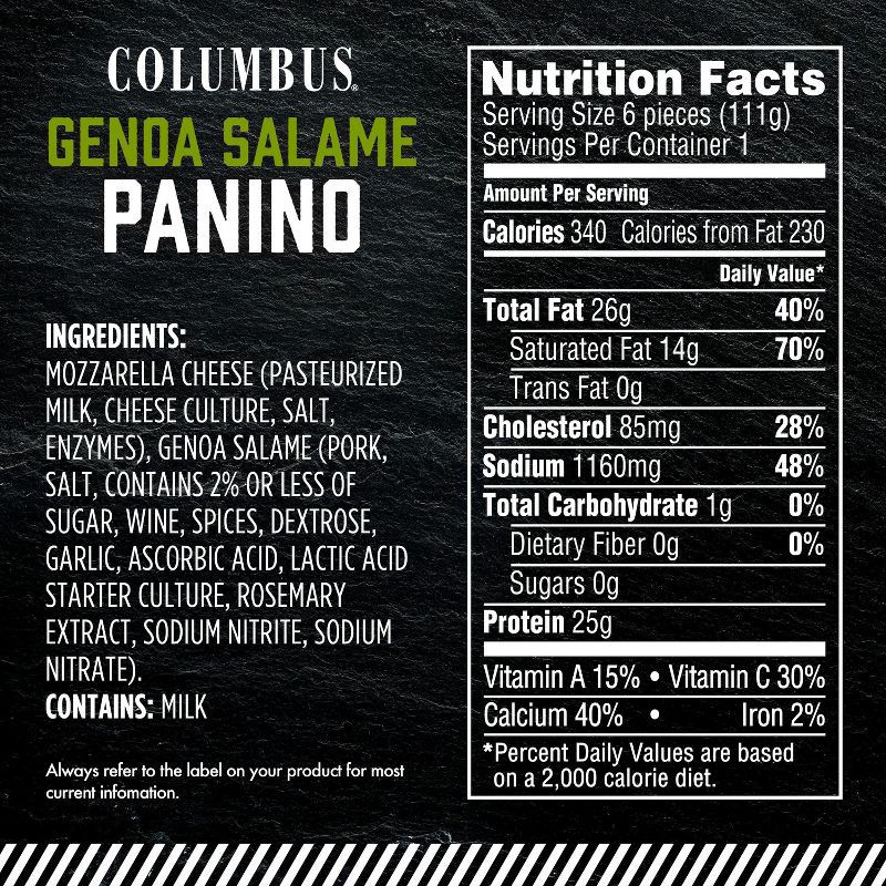 slide 3 of 5, Columbus Gluten Free Genoa Salame Panino - 3.9oz, 3.9 oz