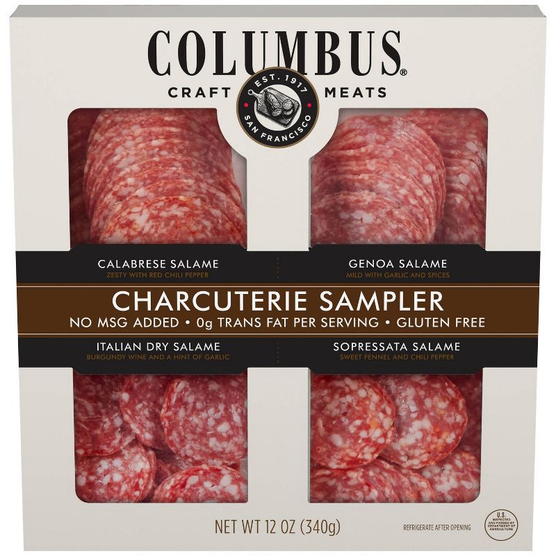 slide 1 of 10, Columbus Charcuterie Sampler Deli Meats - 12oz, 12 oz