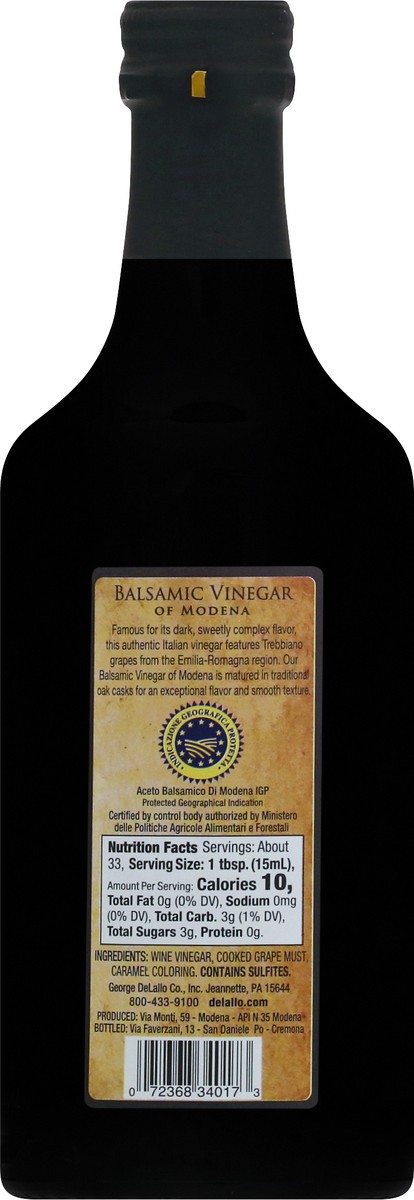 slide 8 of 9, Delallo Balsamic Vinegar, 16.9 oz