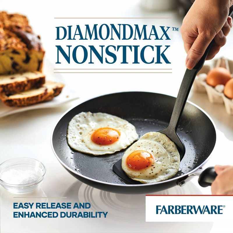 slide 2 of 8, Farberware Reliance 8" Aluminum Nonstick Frying Pan Black, 1 ct
