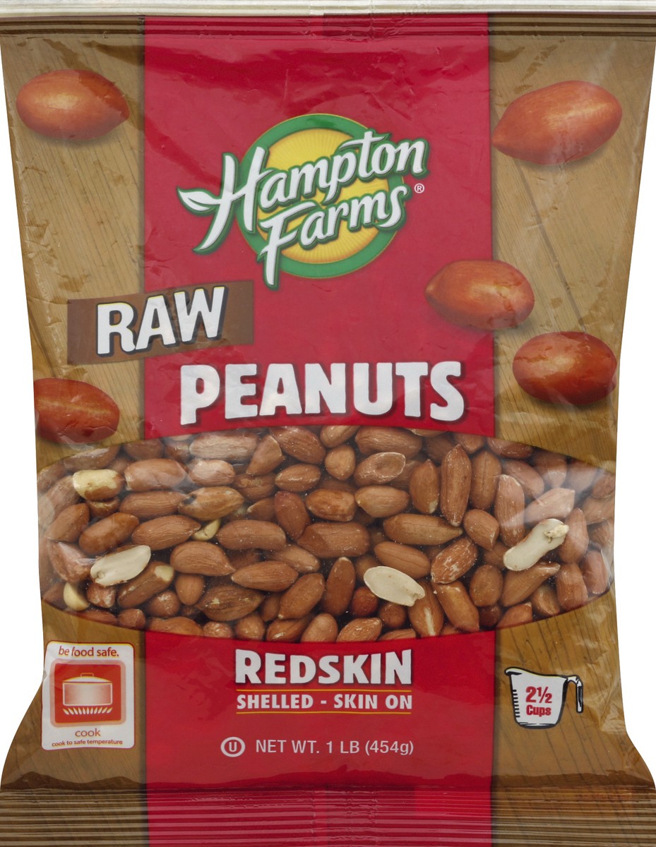 slide 5 of 5, Hampton Farms Raw Redskin Peanuts, 16 oz