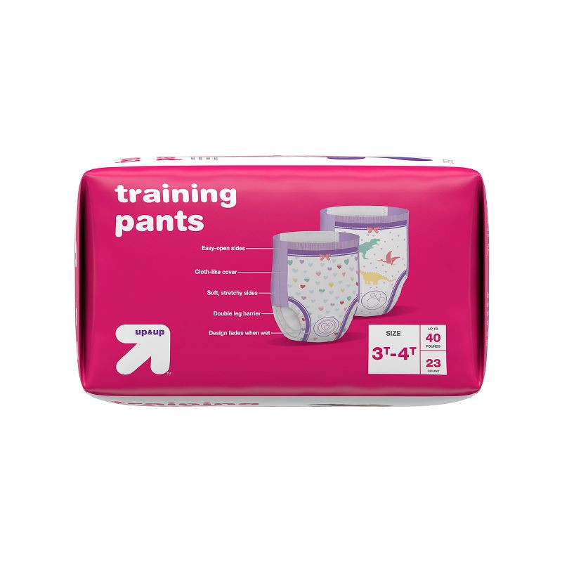 slide 3 of 4, Girls' Training Pants Jumbo Pack - 3T-4T - 24ct - up&up™, 24 ct