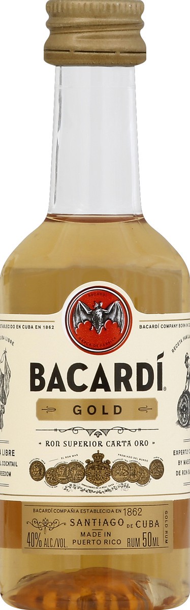 slide 1 of 3, Bacardi Rum 50 ml, 50 ml