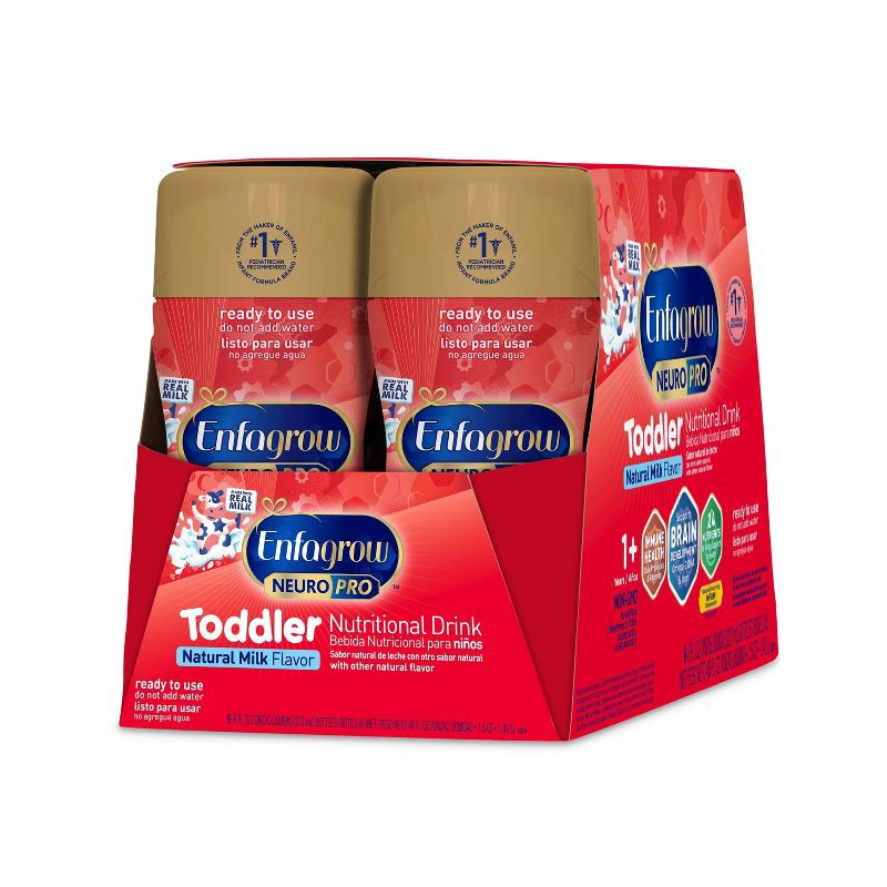 slide 11 of 12, Enfagrow NeuroPro Non-GMO Ready to Feed Toddler Formula Bottles - 8 fl oz Each/6ct, 6 ct; 8 fl oz