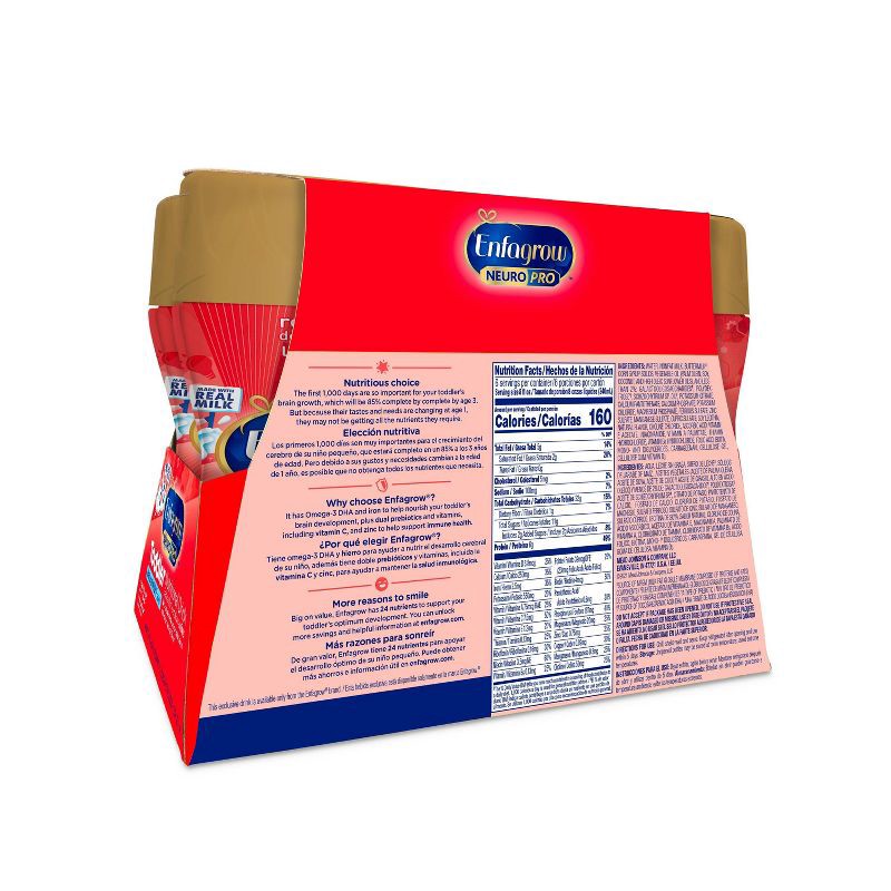 slide 12 of 12, Enfagrow NeuroPro Non-GMO Ready to Feed Toddler Formula Bottles - 8 fl oz Each/6ct, 6 ct; 8 fl oz