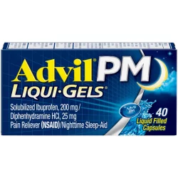 Advil PM Pain And Nighttime Sleep Aid Liqui-Gels - Diphenhydramine HCl/Ibuprofen (NSAID)