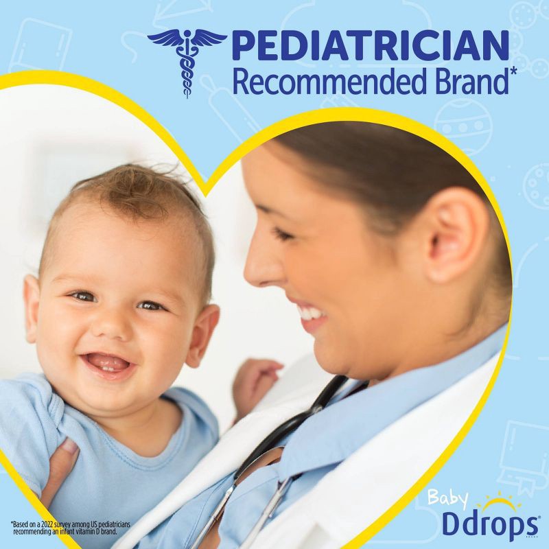 slide 12 of 12, Ddrops Baby Vitamin D 400 IU Organic Liquid Drops - 0.08 fl oz, 0.08 fl oz