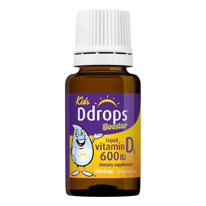 slide 2 of 9, Ddrops Booster Kids Vitamin D Organic Liquid Drops 600 IU - 0.09 fl oz, 0.09 fl oz