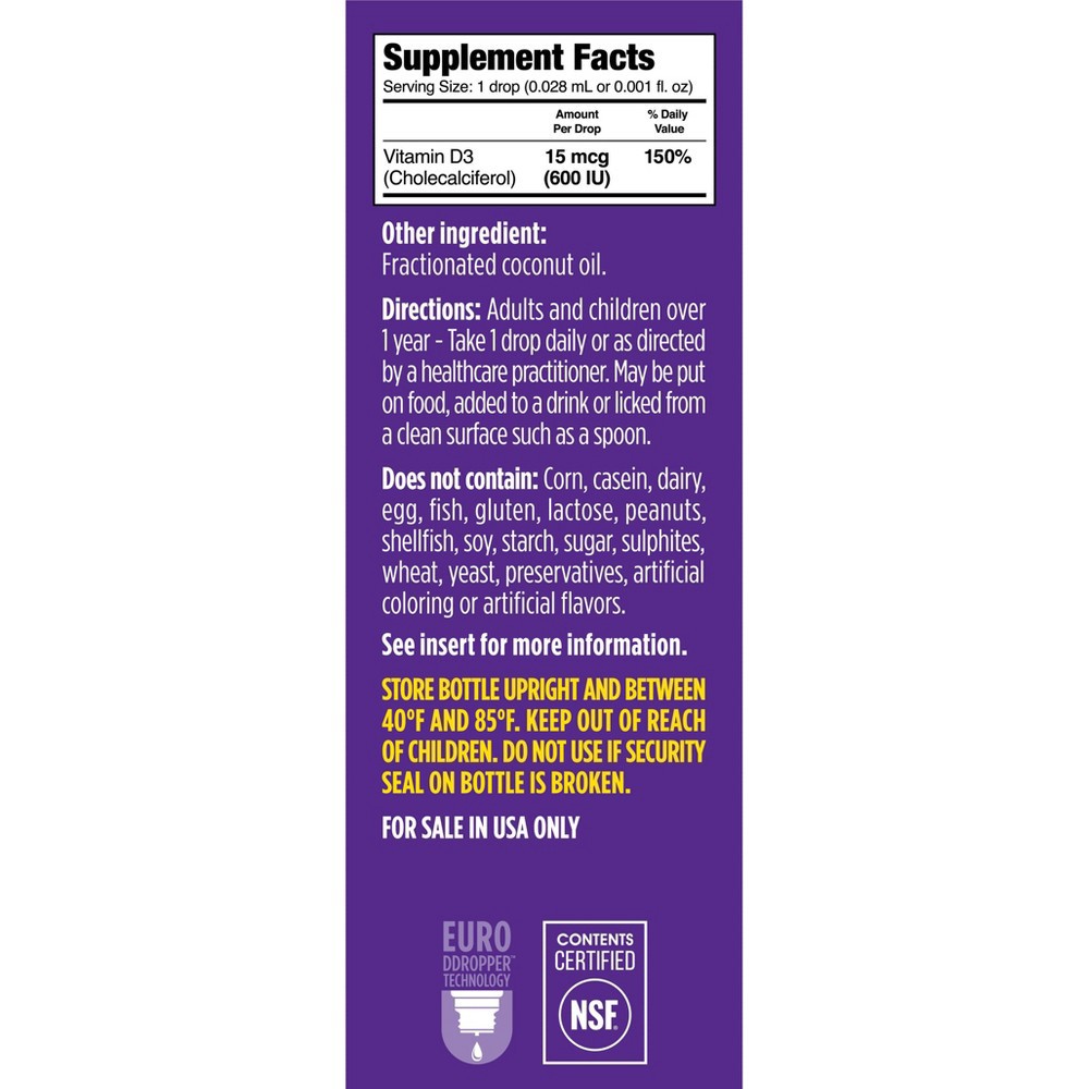 slide 3 of 8, Ddrops Booster Kids Vitamin D Liquid Drops 600 IU - 0.09 fl oz, 0.09 fl oz