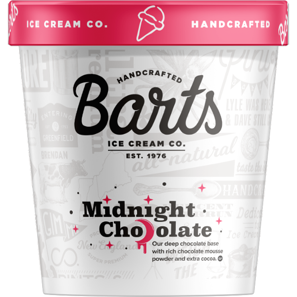 slide 1 of 1, Bart's Ice Cream Co. Midnight Chocolate Ice Cream 1 pt, 16 fl oz