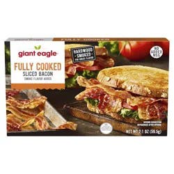Giant Eagle Bacon, Fully Cooked, Hardwood Smoked