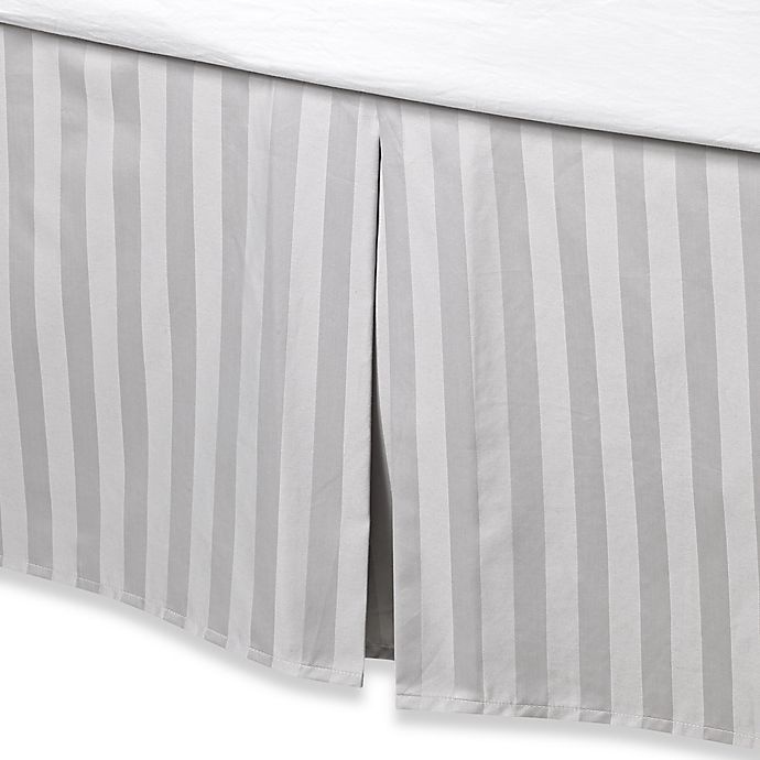 slide 1 of 1, Wamsutta 500-Thread-Count PimaCott Damask Queen Bed Skirt - Silver, 1 ct